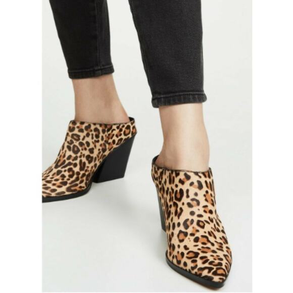 Dolce Vita Shoes - Dolce Vita Ira Leopard Calf Hair Heeled Mules